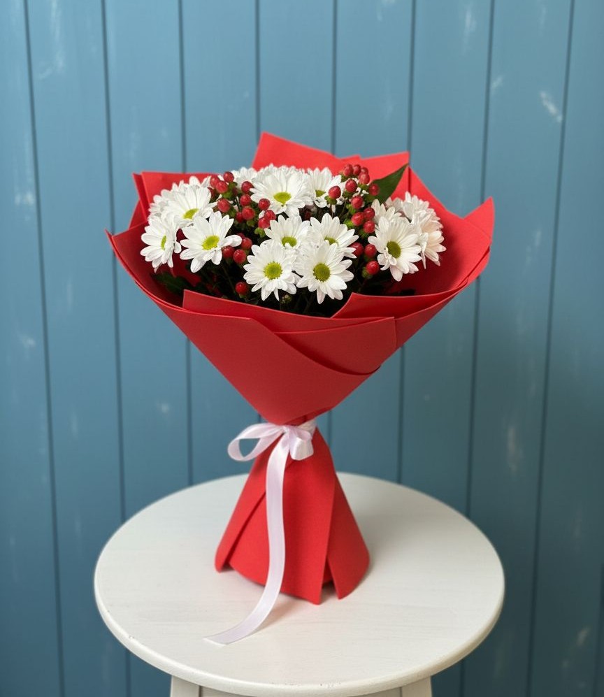 Букет цветов из: Хризантемы в Смоленском Алтайский край