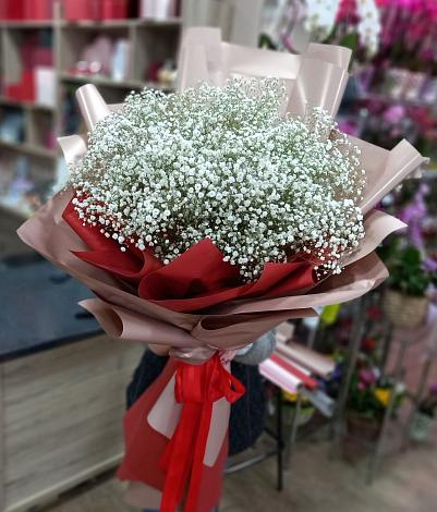 Букет цветов из: Гипсофила в Смоленском Алтайский край