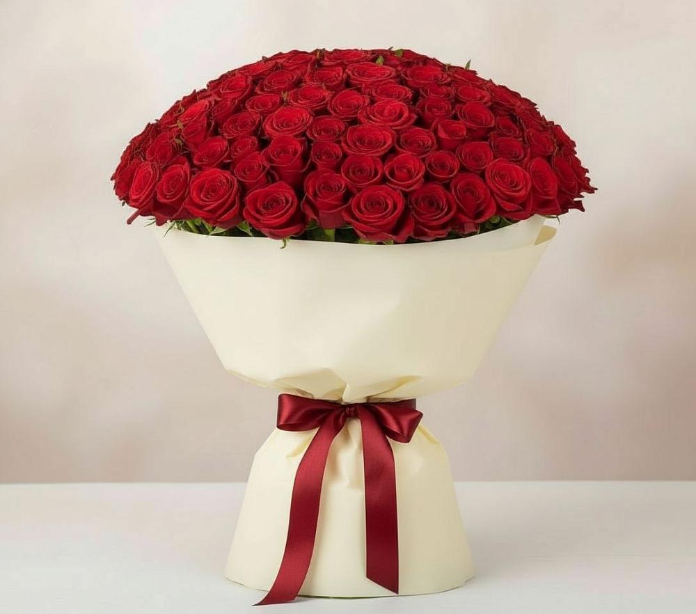 Букет 101 Красная роза Милано в Смоленском Алтайский край