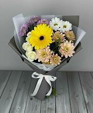 Букет цветов из:  Розы, Герберы и Хризантемы #REPLACE_PRED# Смоленском Алтайский край