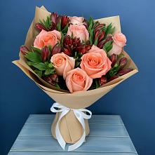 Букет цветов из:  Розы и Альстромерии #REPLACE_PRED# Смоленском Алтайский край