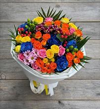Букет цветов из:  Розы и Хризантемы в Смоленском Алтайский край