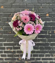 Букет цветов из:  Герберы и Хризантемы #REPLACE_PRED# Смоленском Алтайский край