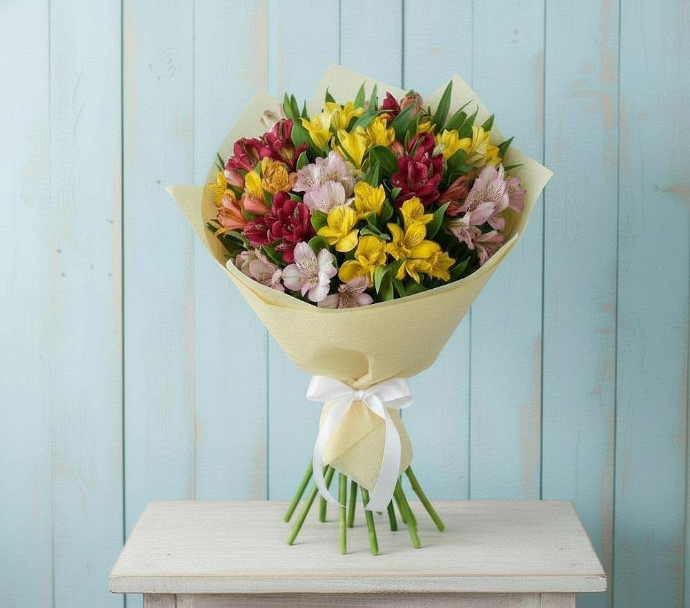 Букет цветов из: Альстромерии в Смоленском Алтайский край